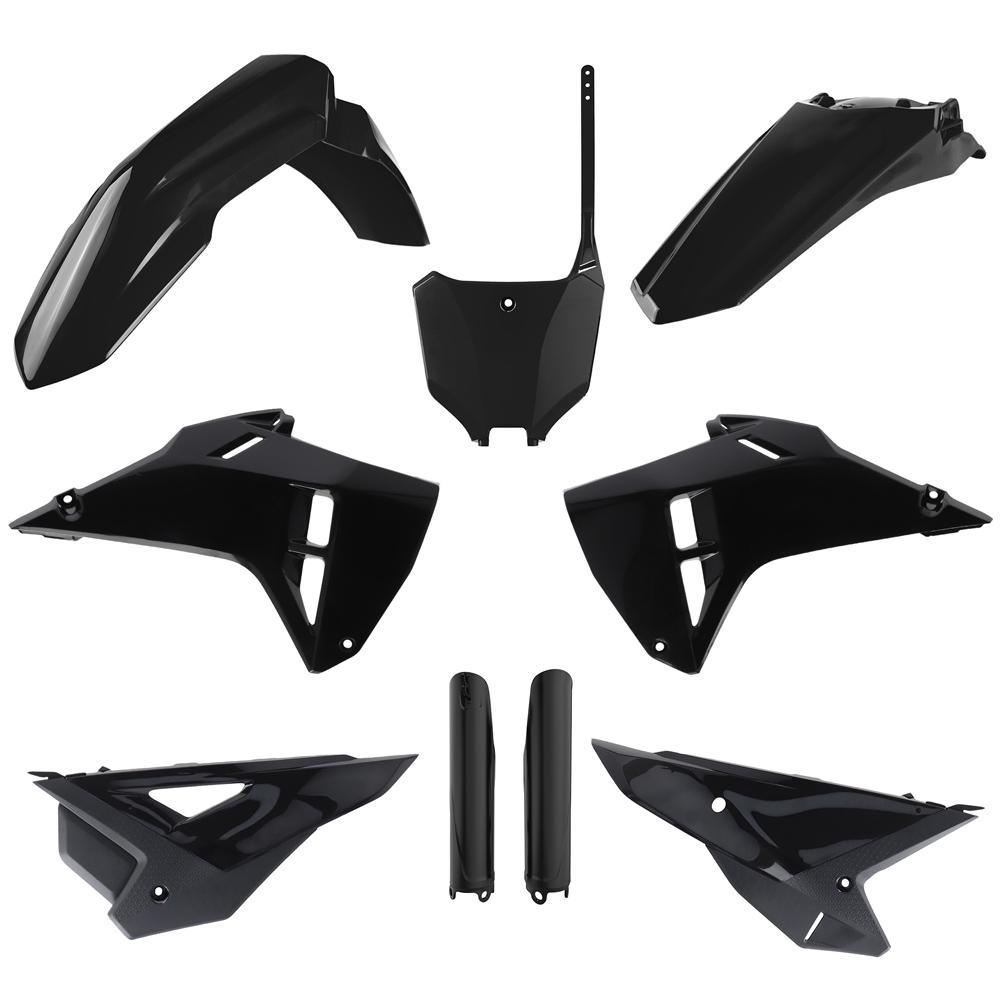 Polisport Black 91619 - Restyle Plastics Kit For Honda Crf250r 2022-2024, Crf450r 2021-2024 (Restyle To Crf 2025)