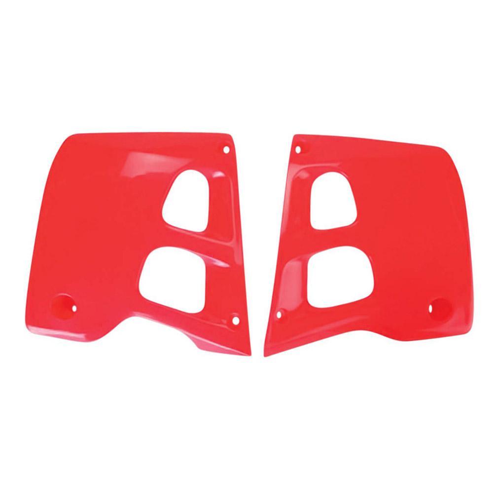 Polisport Fluorescent Red 8494600002 - Radiator Scoops For Honda Cr125 1991-1992, Cr250 1990-1991 Fluro Red