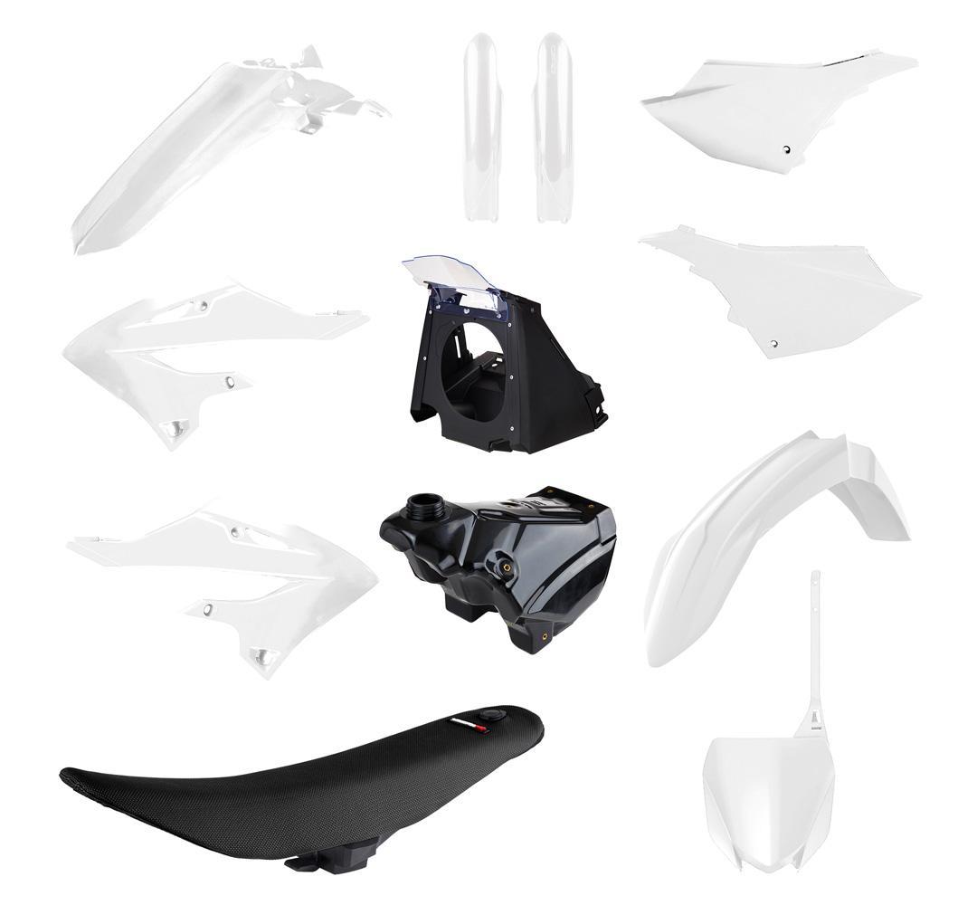 Polisport White 91572 - Restyle Kit 3 Including Tank & Seat For Yamaha Yz125 2002-2021