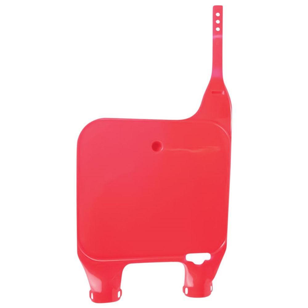 Polisport Fluorescent Red 8680700002 - Front Number Board For Honda Cr125 & Cr250 1990-1994, Cr500 1990-1994 Fluro Red