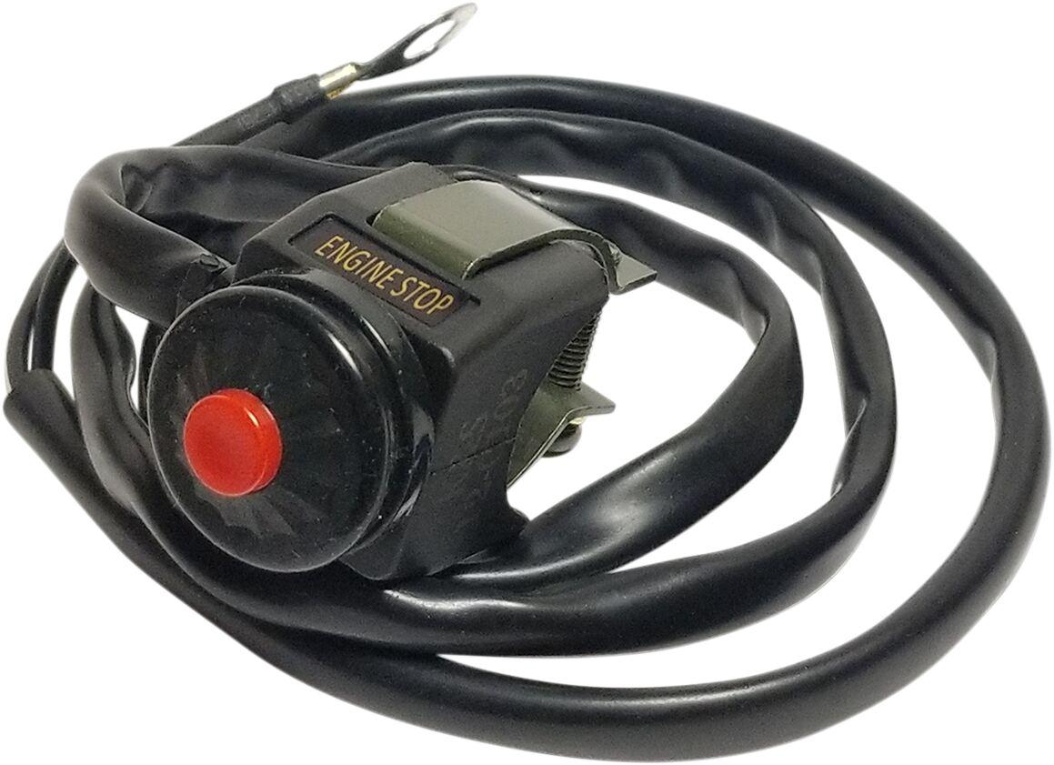 12-0103 - K&S Kill Switch For Kawasaki KDX250 1984-1999 - Black/Red