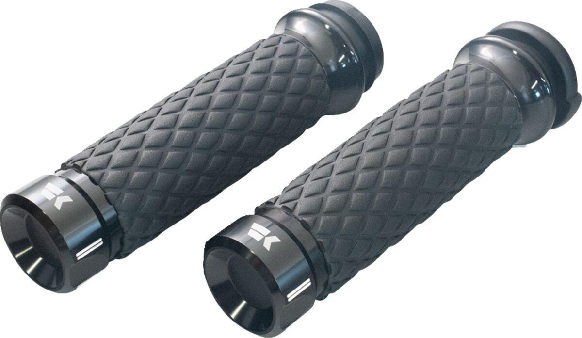 500300 - Khrome Werks Klassic Custom Contour Grips For Harley Davidson FLDE 1750 2020 - Black