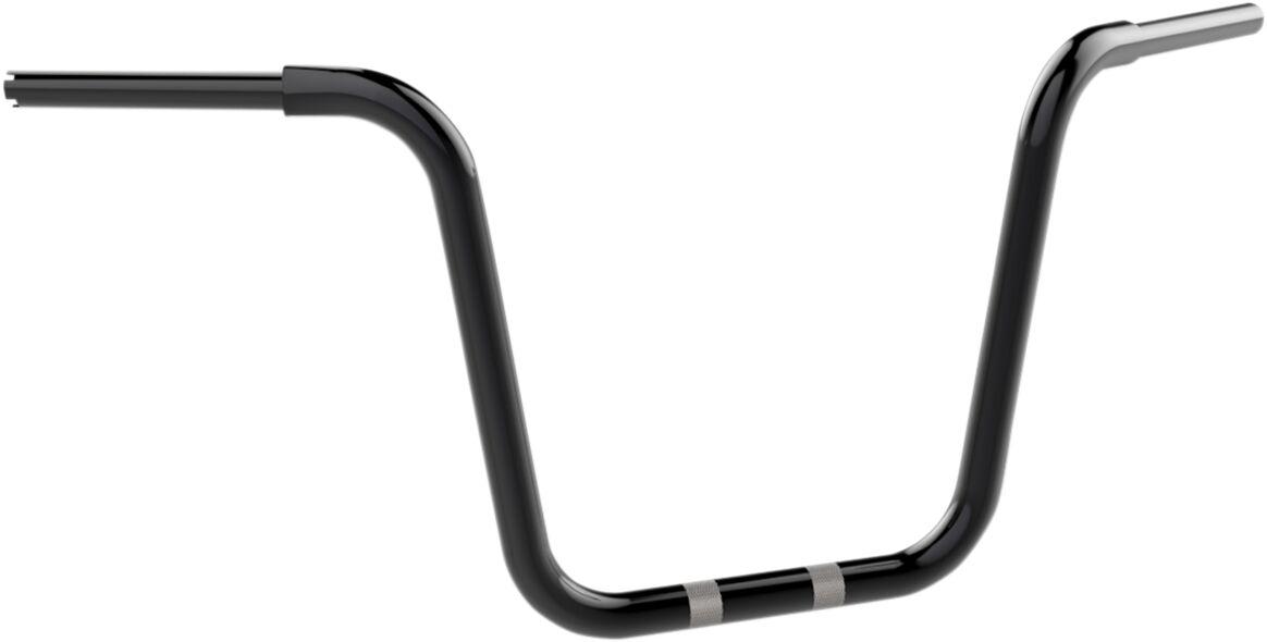 300452 - Khrome Werks 1-1/4" Fat Center Bobber Ape Handlebar For Harley Davidson FLS 1690 2012 35.5 cm (14") - Black
