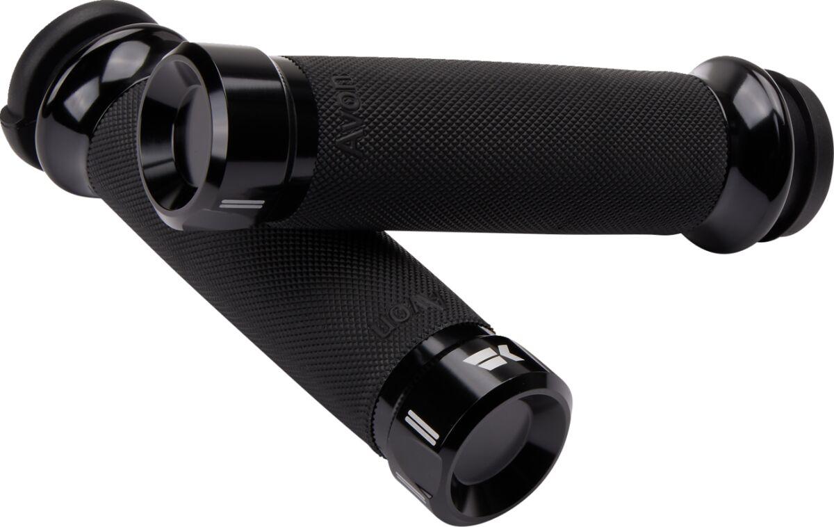 500180 - Khrome Werks Klassic Closed End Grips For Harley Davidson FLFBS 1868 2024 - Black