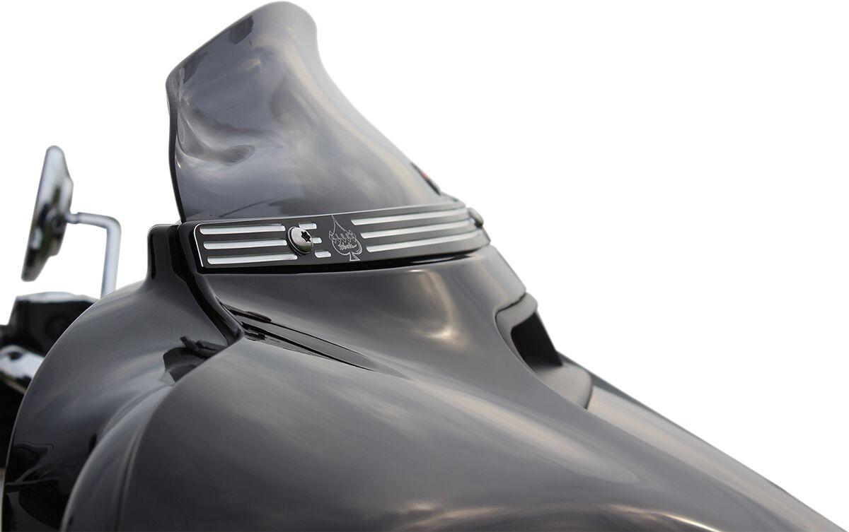 KWW-01-0405 - Klock Werks Flare Windshield For Harley Davidson FLH 1868 2021 10 cm (4") - Black Smoke