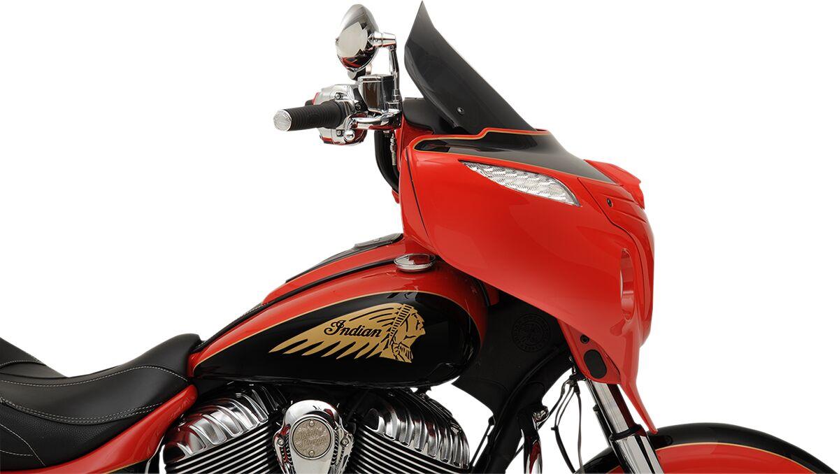 KWW-04-0498 - Klock Werks Flare Windshield For Indian Chieftan 111 2014-2020 35.5 cm (14") - Dark Smoke