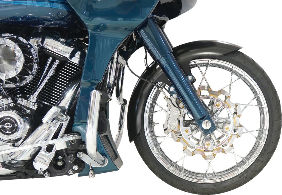 KWF-01-0309 - Klock Werks Hugger Fender For Harley Davidson FLH 1868 ABS 2021 53.34 cm (21") Front - Black