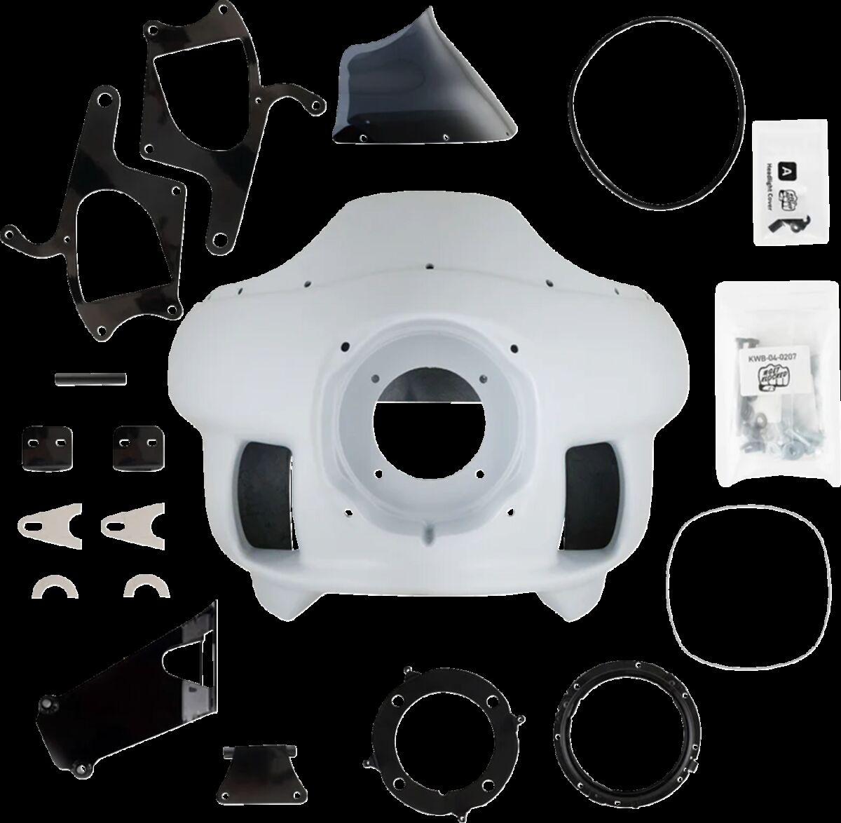 KWB-04-0200 - Klock Werks FXRP-Style Fairing Kit For Indian Springfield 111 2016-2020 - Black/Powder-Primed/White