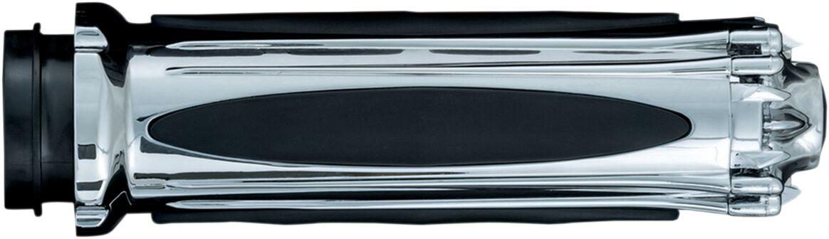 KUR6298 - Kuryakyn Zombie Grips For 1" Bars For Harley Davidson FLDE 1750 2018 - Black/Chrome