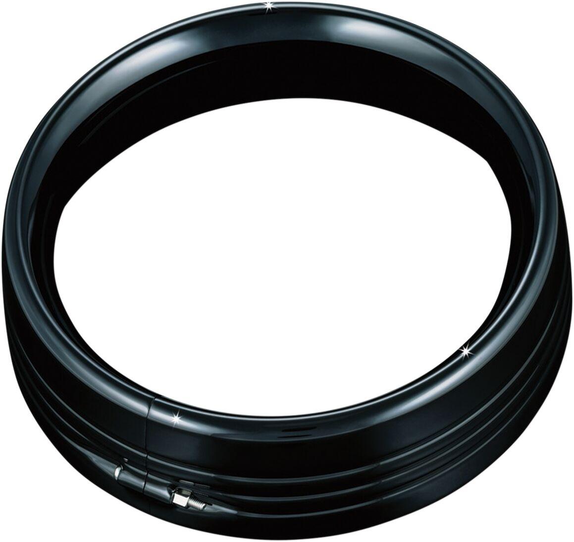 Kuryakyn Black Kur7276 - 7" Headlight Trim Rings For Harley Davidson Fld 1690 2012
