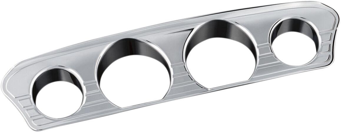 Kuryakyn Chrome Kur7284 - Tri-Line Gauge Trim For Harley Davidson Flht 1750 2019