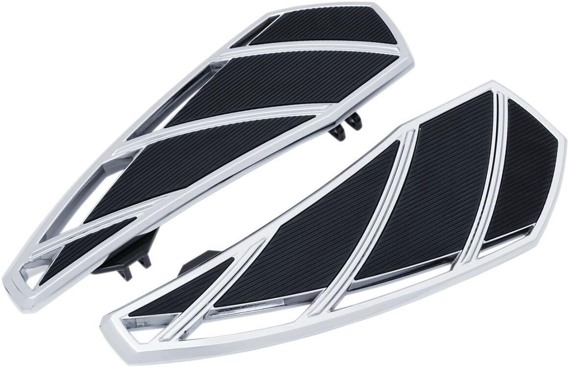 Kuryakyn Black/Chrome Kur5792 - Phantom Driver Floorboards For Harley Davidson Fld 1690 2012