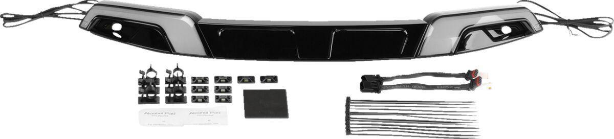 Kuryakyn Black Kur2949 - Tracer Windshield Trim For Harley Davidson Flh 1868 2021 Smoke