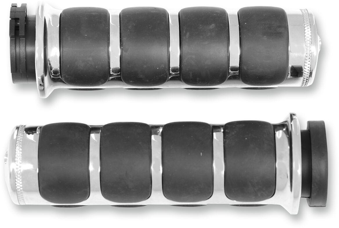 KUR6205 - Kuryakyn ISO-Grips For 1" Bars For Harley For Harley Davidson FLD 1690 2012 - Black/Chrome