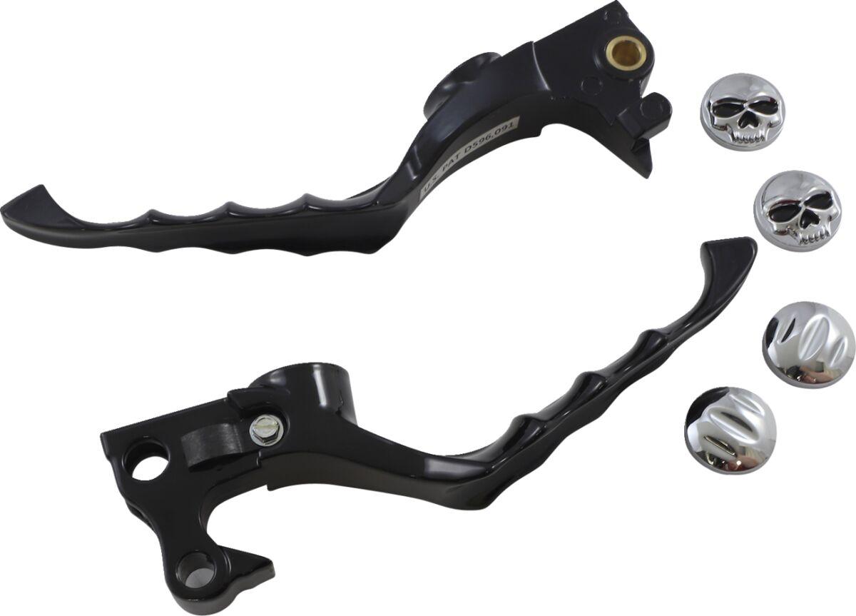 KUR1092 - Kuryakyn Zombie Levers Set For Harley Davidson XL 1200 C 2009 - Black