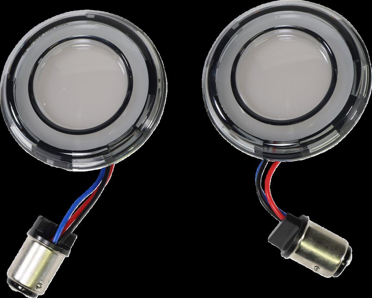KUR2902 - Kuryakyn Tracer LED Turn Signal Conversions For Harley Davidson FLD 1690 2013 Front Smoke