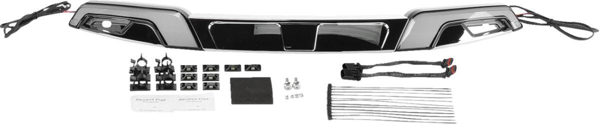 KUR2948 - Kuryakyn Tracer Windshield Trim For Harley Davidson FLH 1868 2021 Chrome Smoke