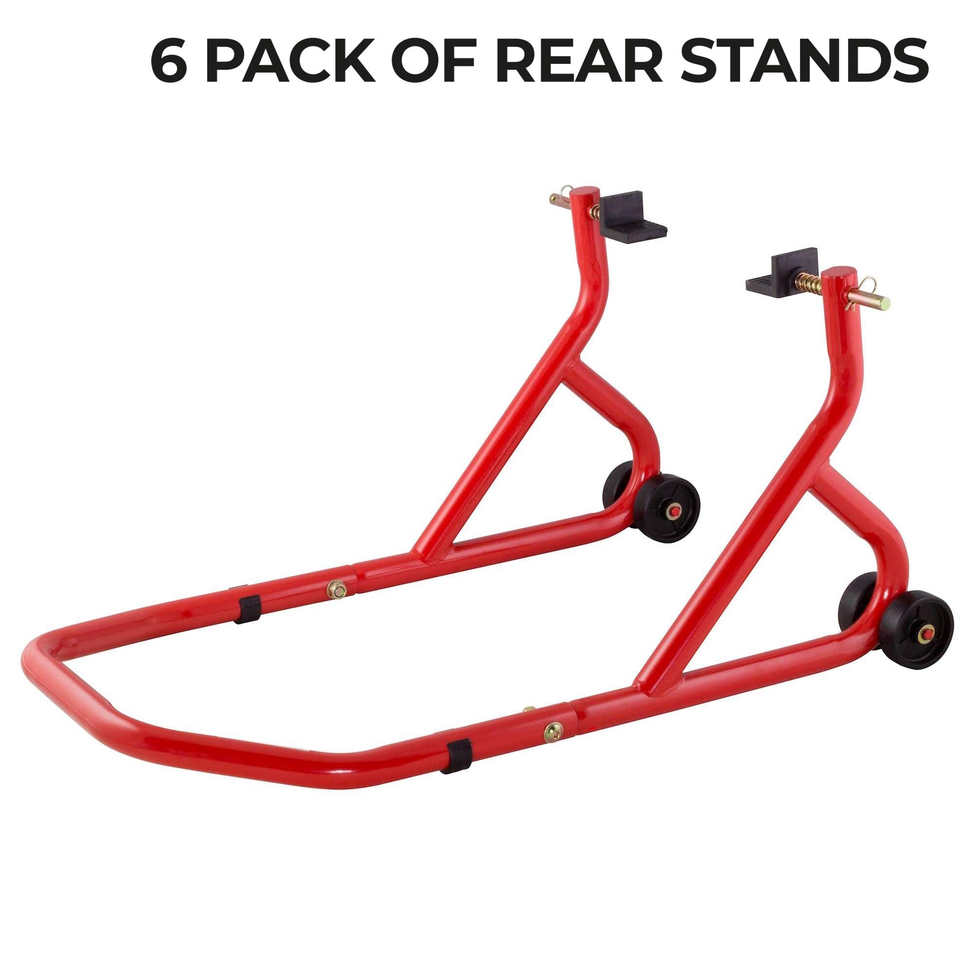 PDSTANDB - BikeTek 6 Pack Of Series 3 Rear Paddock Stand - Red