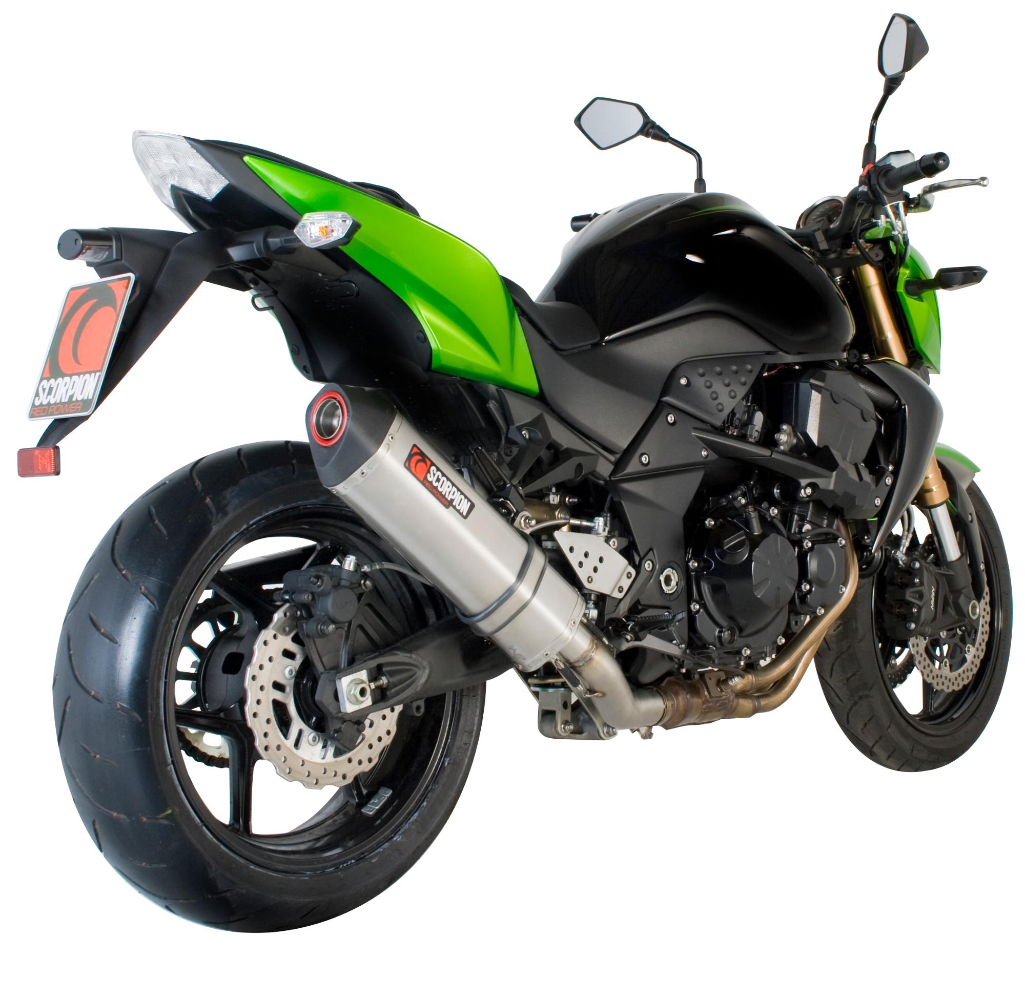 Scorpion Exhausts Red Rka78seo - Scorpion Serket Stainless Oval Exhaust - Kawasaki Z 750 2007 - 2012