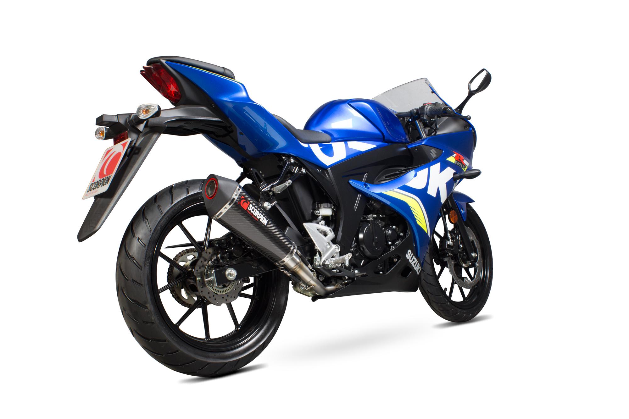 RSI121CEO - Scorpion Serket Taper Full System Carbon Fibre Exhaust - Suzuki GSX-R 125/150 2017 - 2018