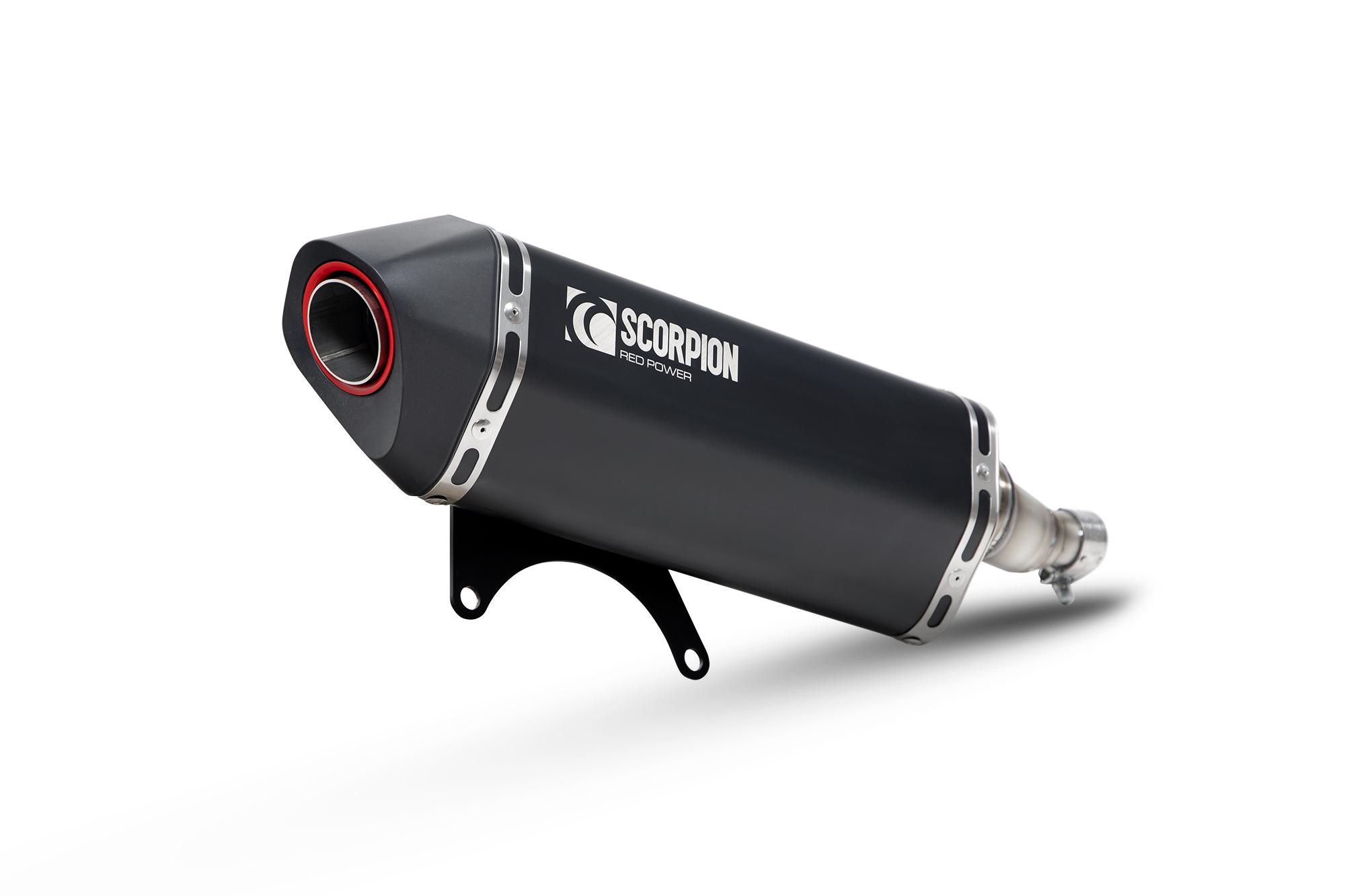 Scorpion Exhausts Black Rve219bcer - Scorpion Serket Parallel Ceramic Half System Exhaust - Vespa Gts 125 Iget (Euro 5) 2020 - 2021