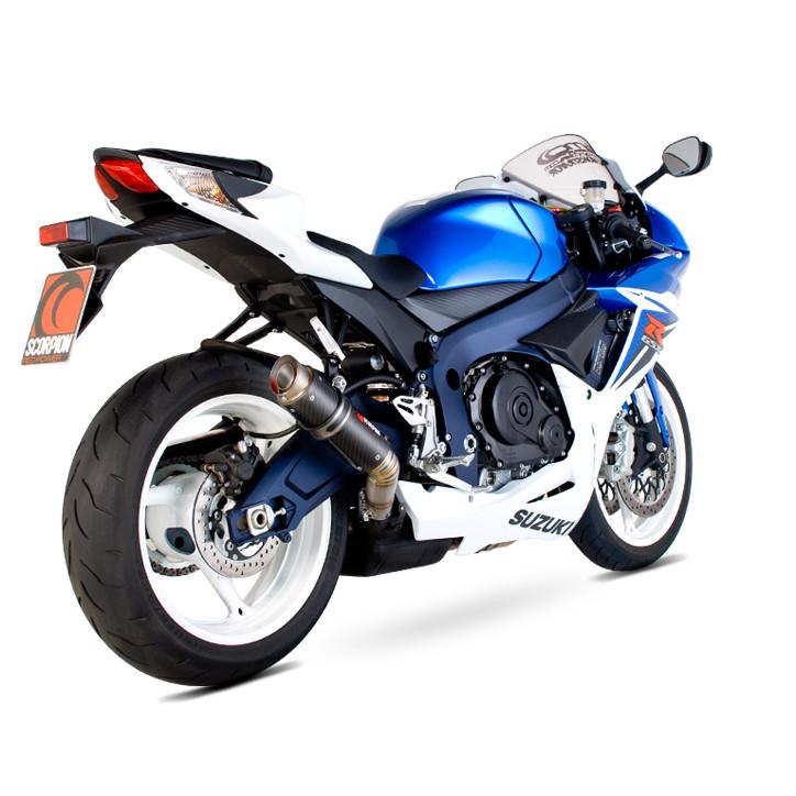 SI1005CEM - Scorpion RP-1 GP Carbon Round Exhaust - Suzuki GSXR600/750 K11 2011 - 2019