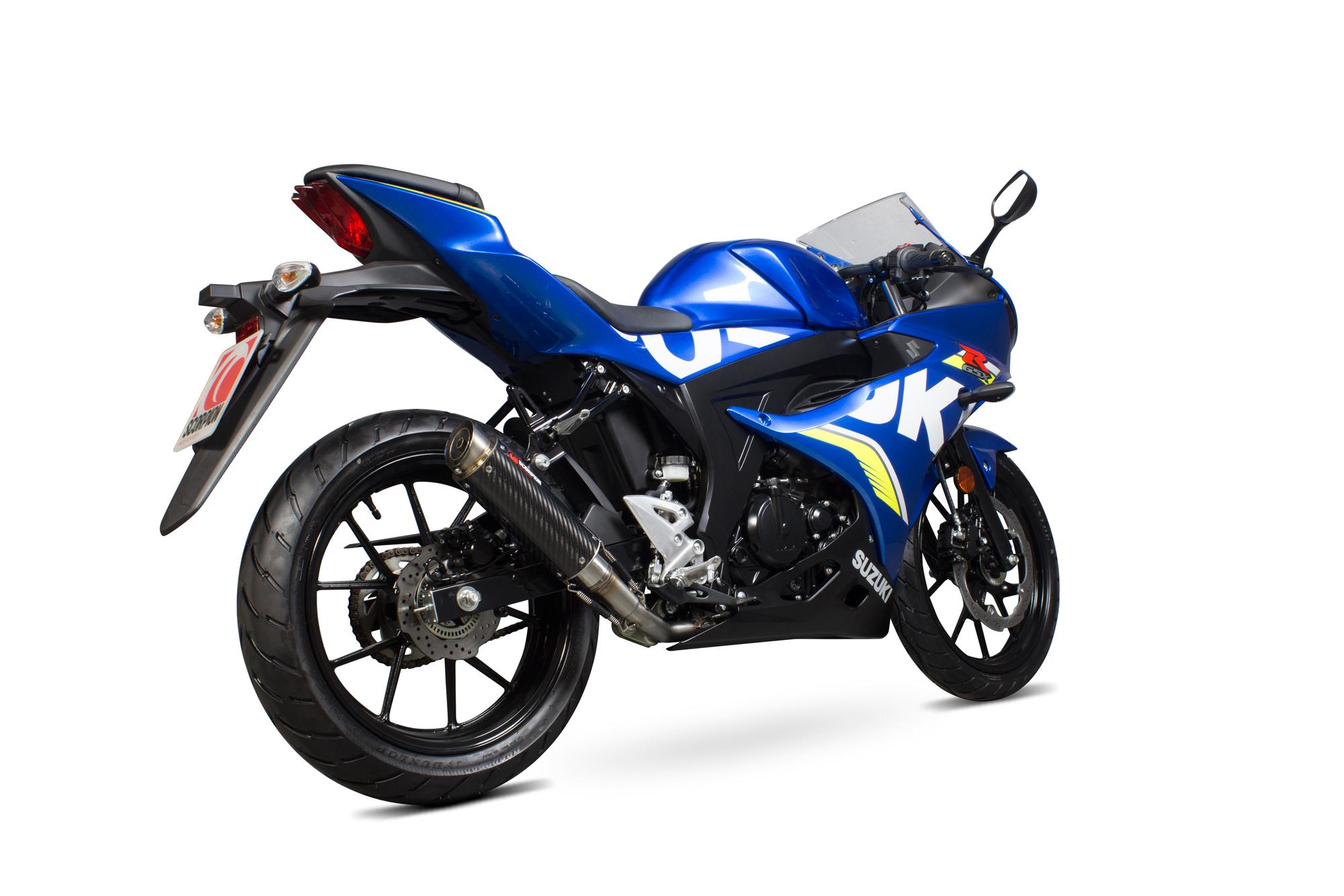 SI1012CEM - Scorpion RP-1 GP Full System Carbon Fibre Exhaust - Suzuki GSX-R 125/150 2017 - 2018