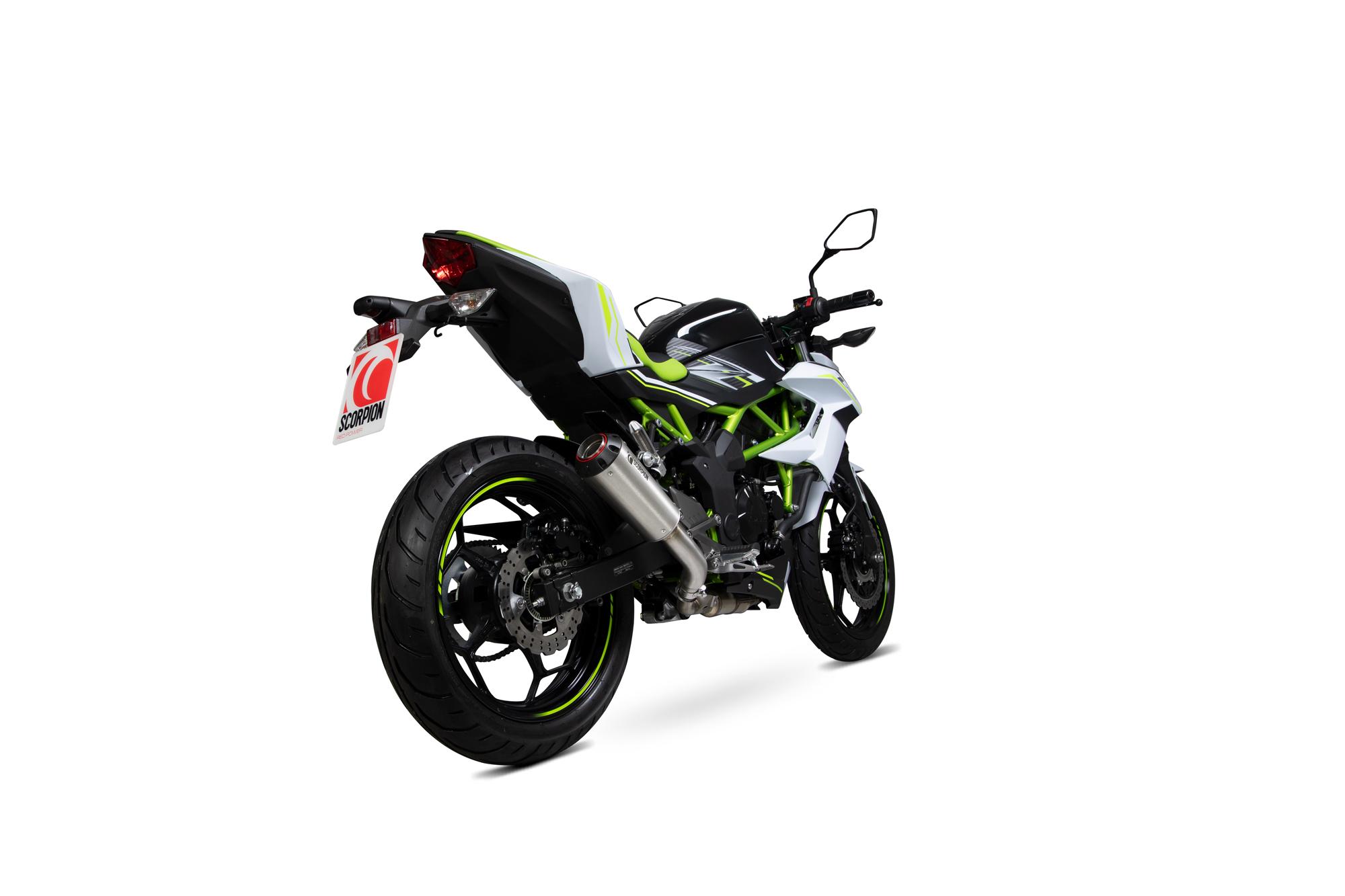 Scorpion Exhausts Red Pka126seo - Scorpion Power Stainless Steel Exhaust - Kawasaki Z125 - 2018 - 2019