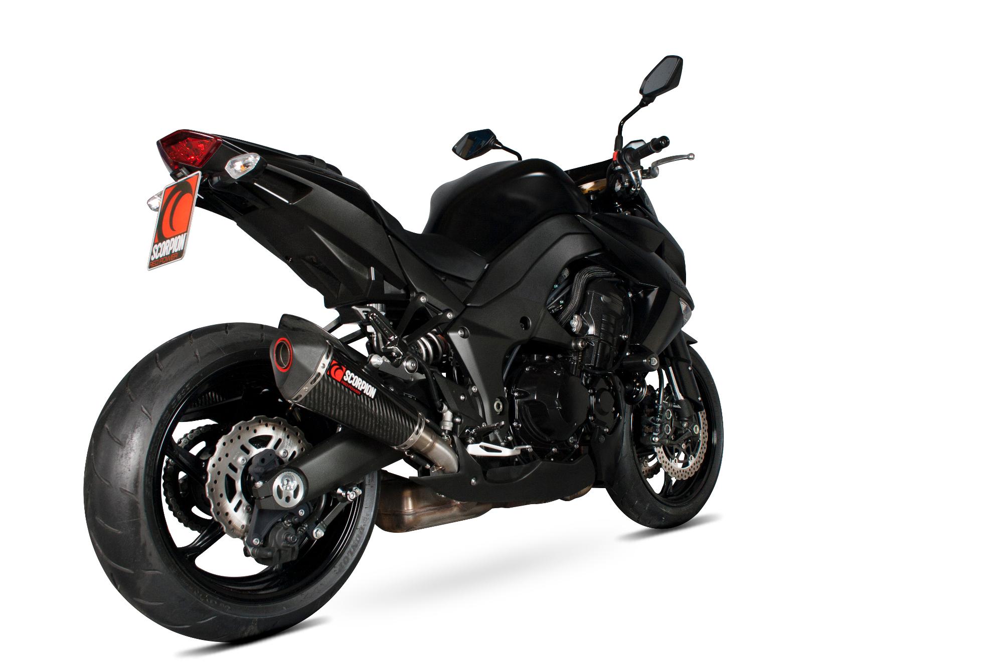Scorpion Exhausts Red Rka107ceo - Scorpion Serket Taper Carbon Oval Exhaust - Kawasaki Z1000 2010 - 2013