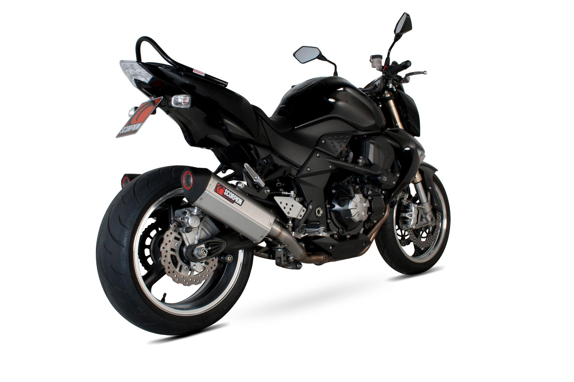 Scorpion Exhausts Red Rka79seo - Scorpion Serket Stainless Oval Exhaust - Kawasaki Z1000 2007 - 2009