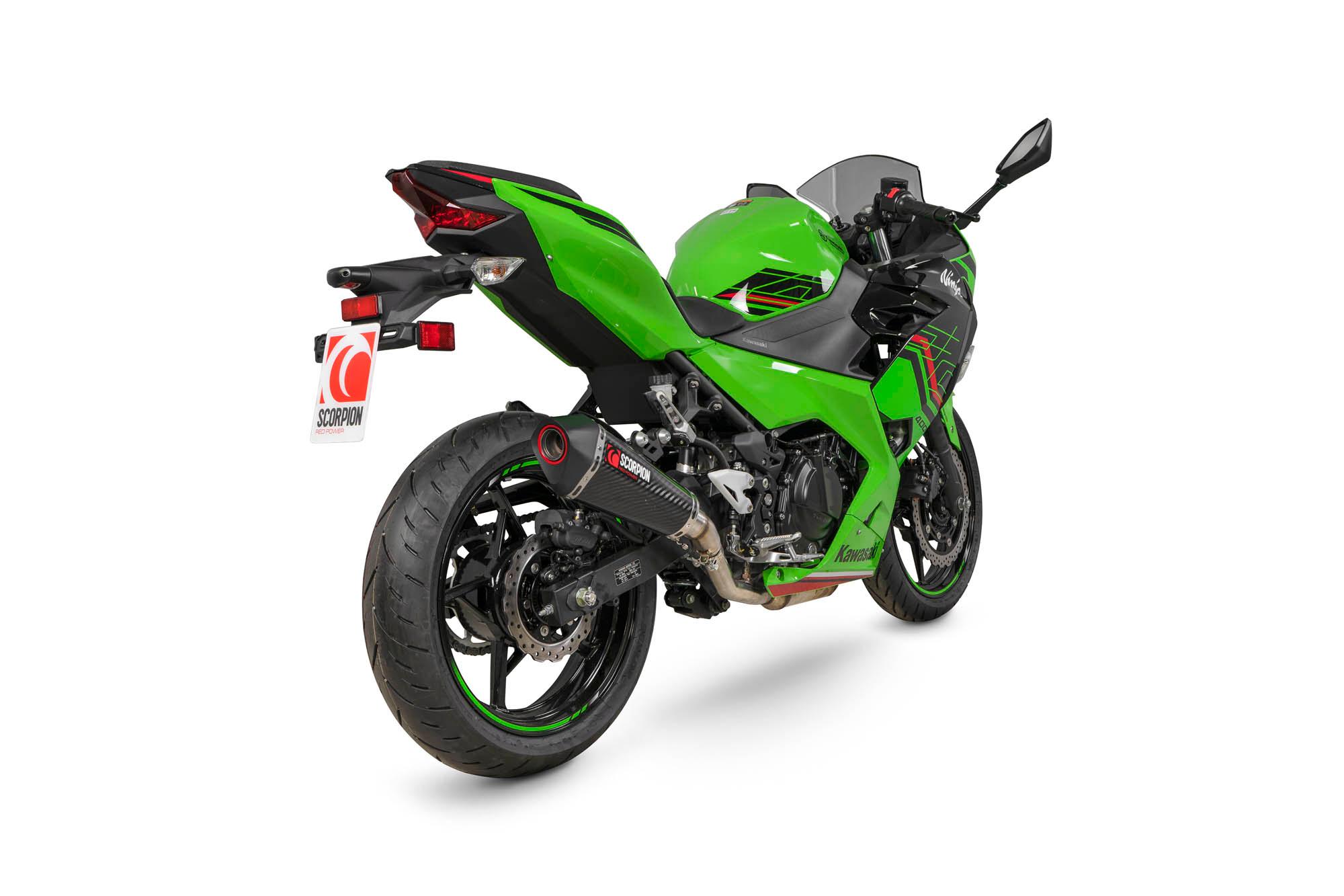 Scorpion Exhausts Light Rka121ceo - Scorpion Serket Taper Carbon Exhaust - Kawasaki Ninja 400 2018-2019