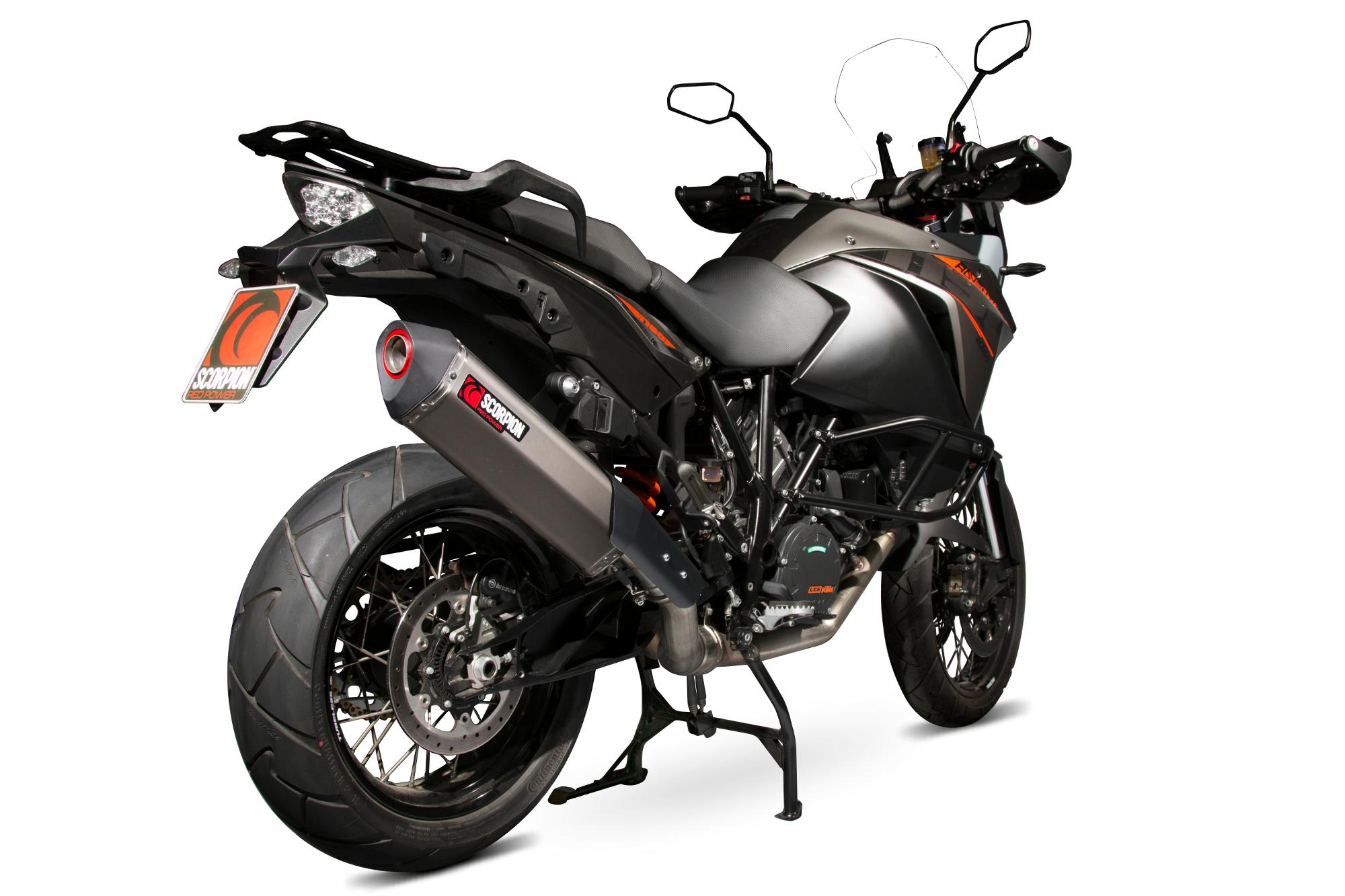 Scorpion Exhausts Red Rkt82teo - Scorpion Serket Parallel Titanium Oval Exhaust - Ktm 1190 Adventure 2013 - 2016
