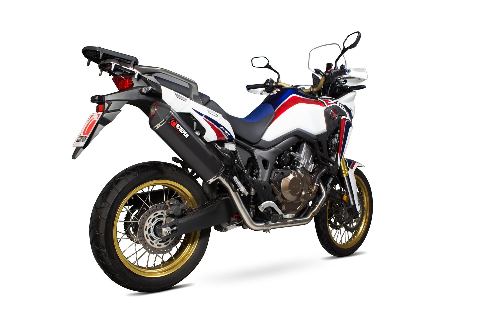 RHA173SYSBCER - Scorpion Serket Parallel Black Ceramic Exhaust - Honda CRF 1000 L Full System - 2015 - 2019