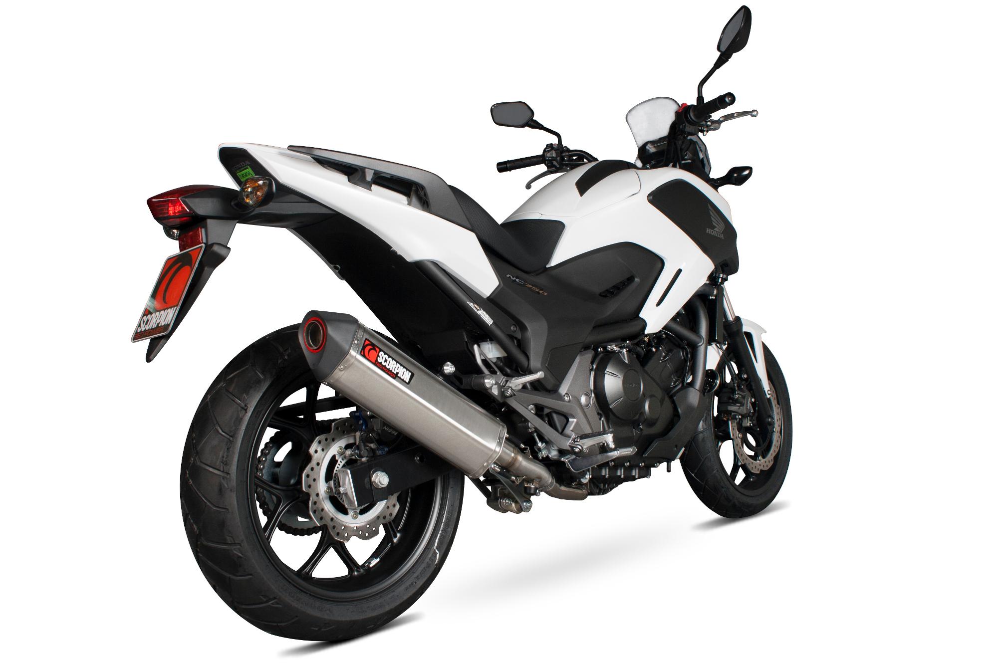 Scorpion Exhausts Red Rha163seo - Scorpion Serket Parallel Stainless Oval Exhaust - Honda Nc 750 2014 - 2018