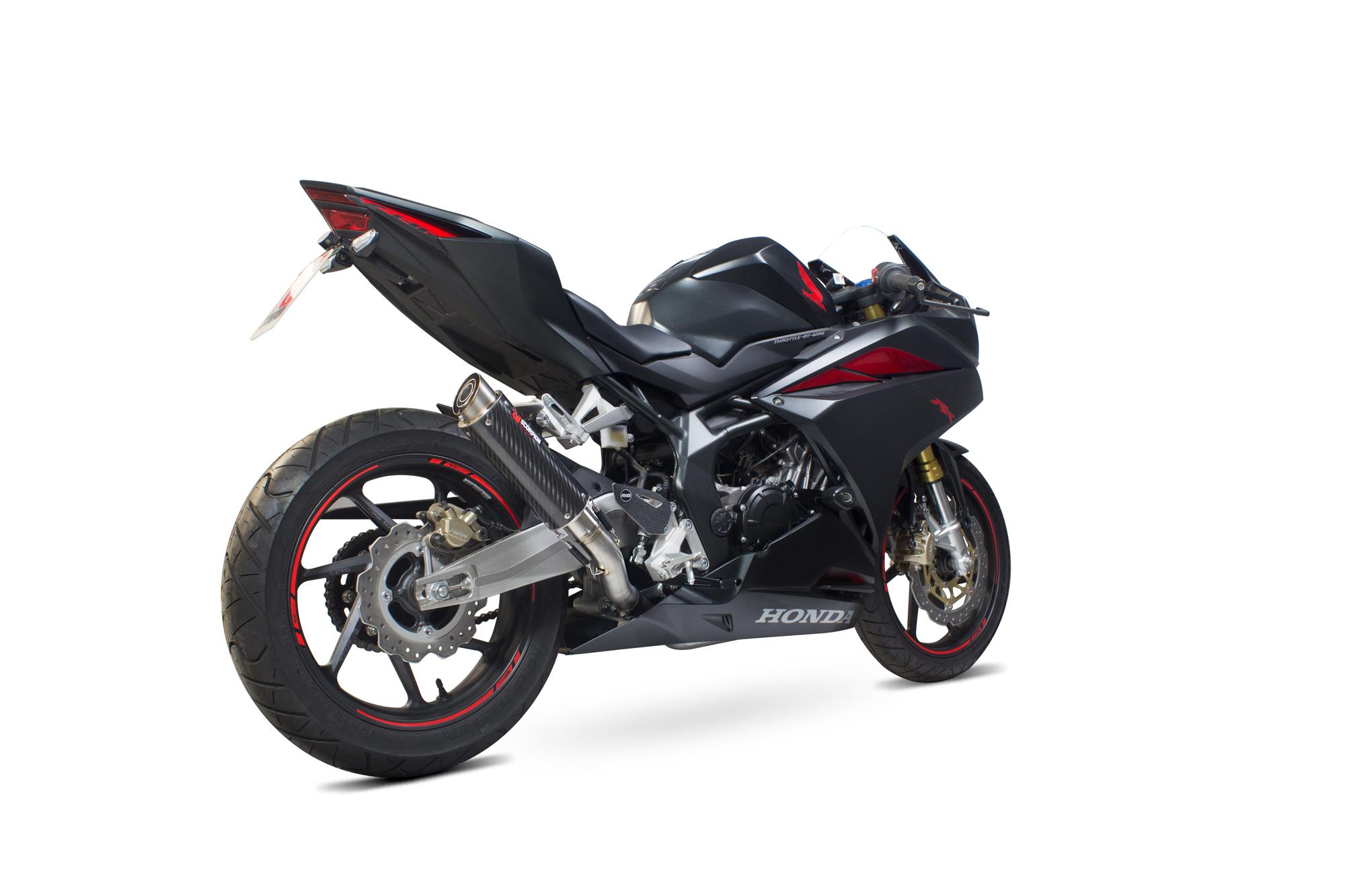 Scorpion Exhausts Red Ha1007syscem - Scorpion Rp-1 Gp Carbon Fibre Exhaust - Honda Cbr 250 Rr Full System - 2017 - 2019