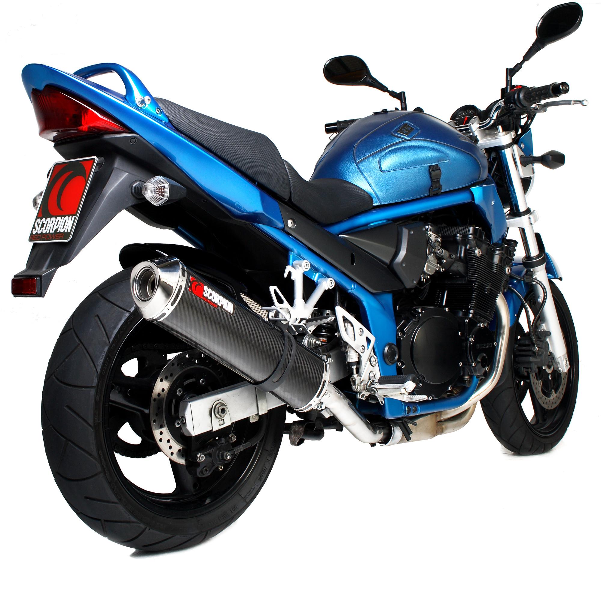 Scorpion Exhausts Red Esi67ceo - Scorpion Factory Carbon Oval Exhaust - Suzuki Gsf 600 Bandit/650 Bandit 2000 - 2006