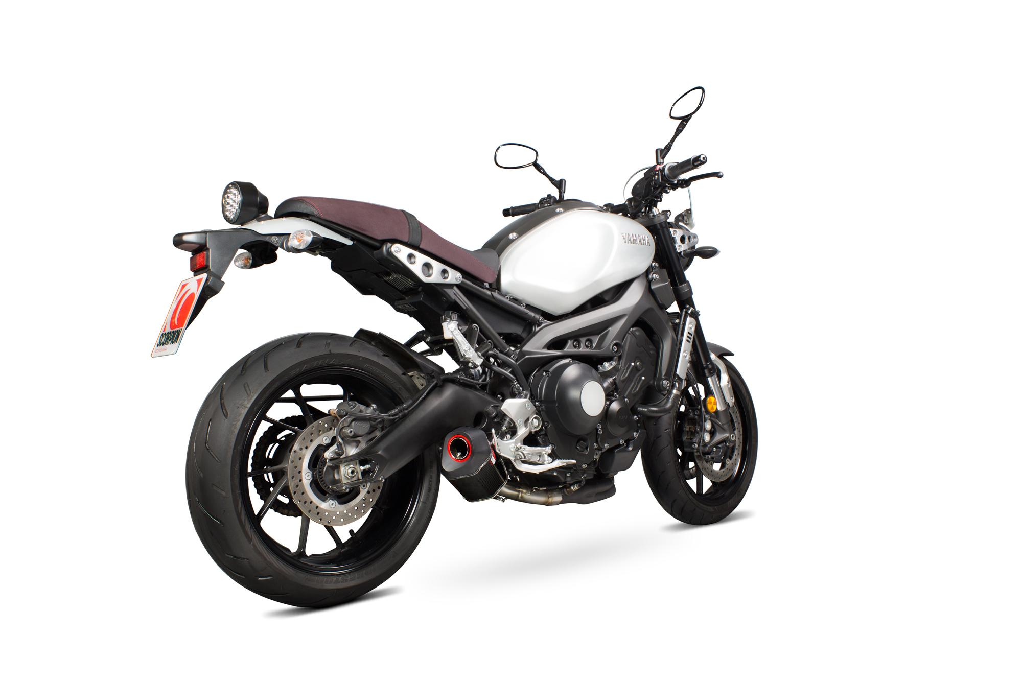 Scorpion Exhausts Boys Red Rya107ceo - Scorpion Serket Parallel Carbon Oval Exhaust - Yamaha Xsr 900 2016 - 2018