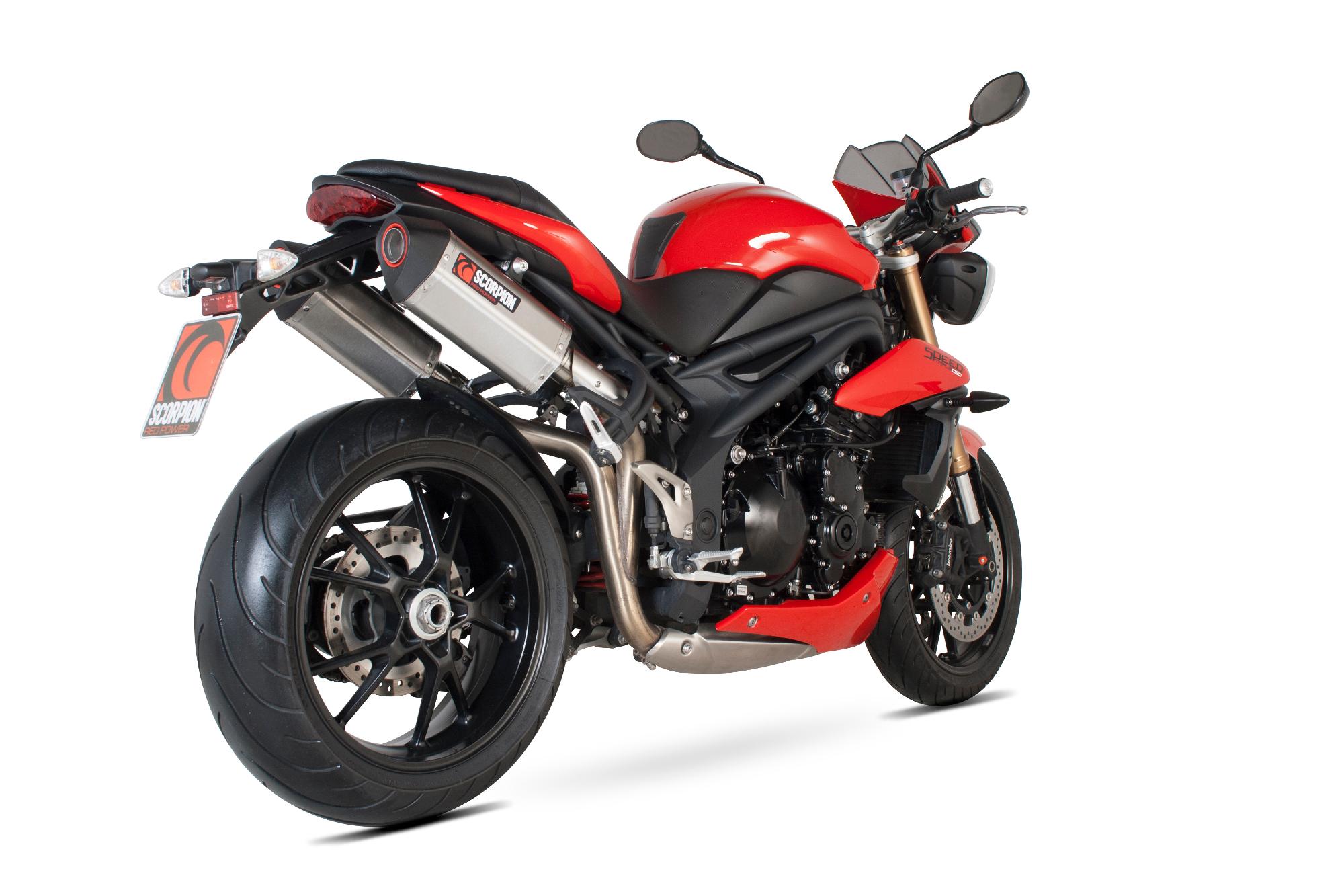 RTR70SEO - Scorpion Serket Stainless Oval Exhaust - Triumph Speed Triple 2011 - 2015