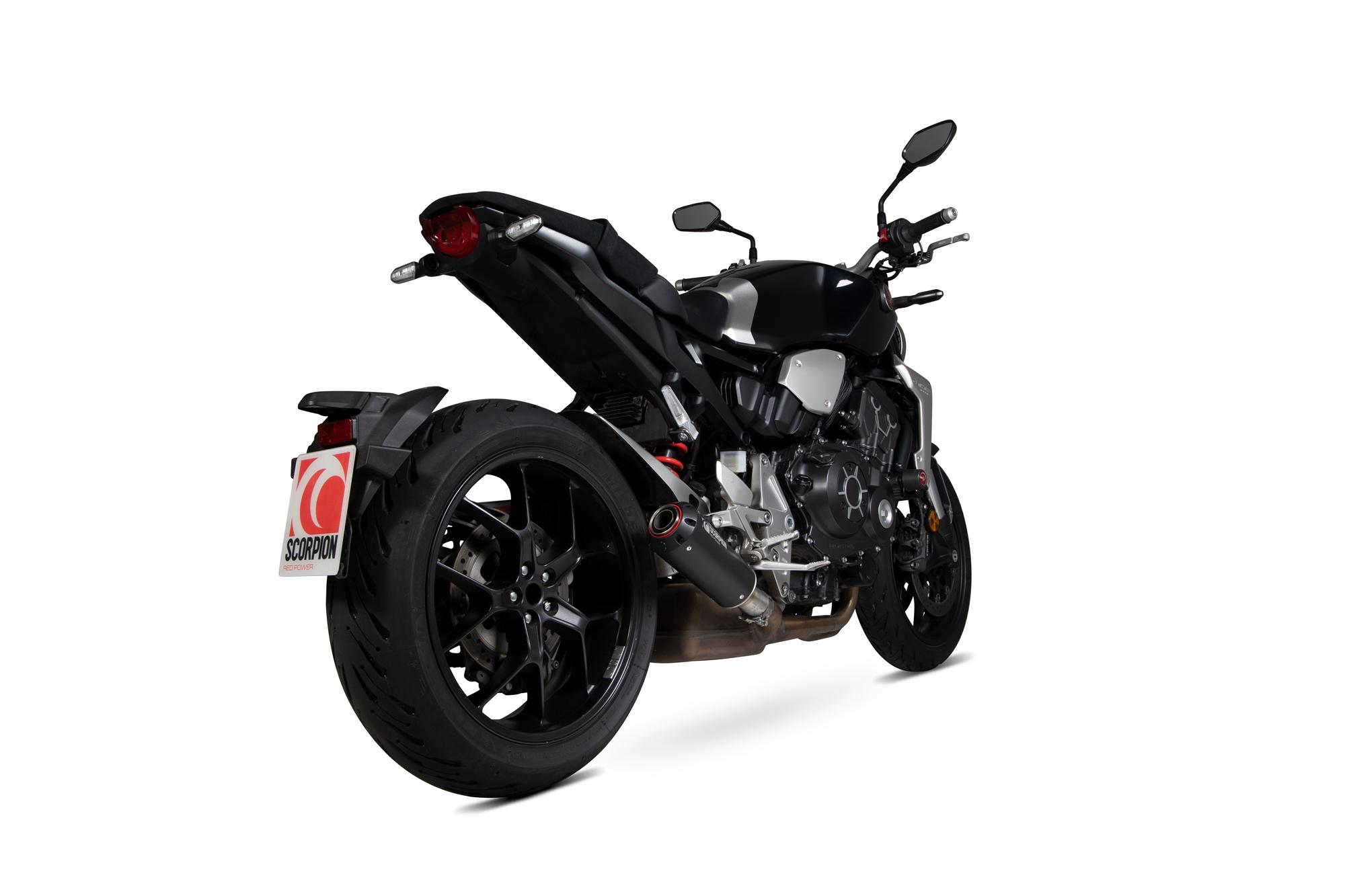 PHA187BCER - Scorpion Red Power Black Ceramic Exhaust - Honda CB1000R 2018 - 2020