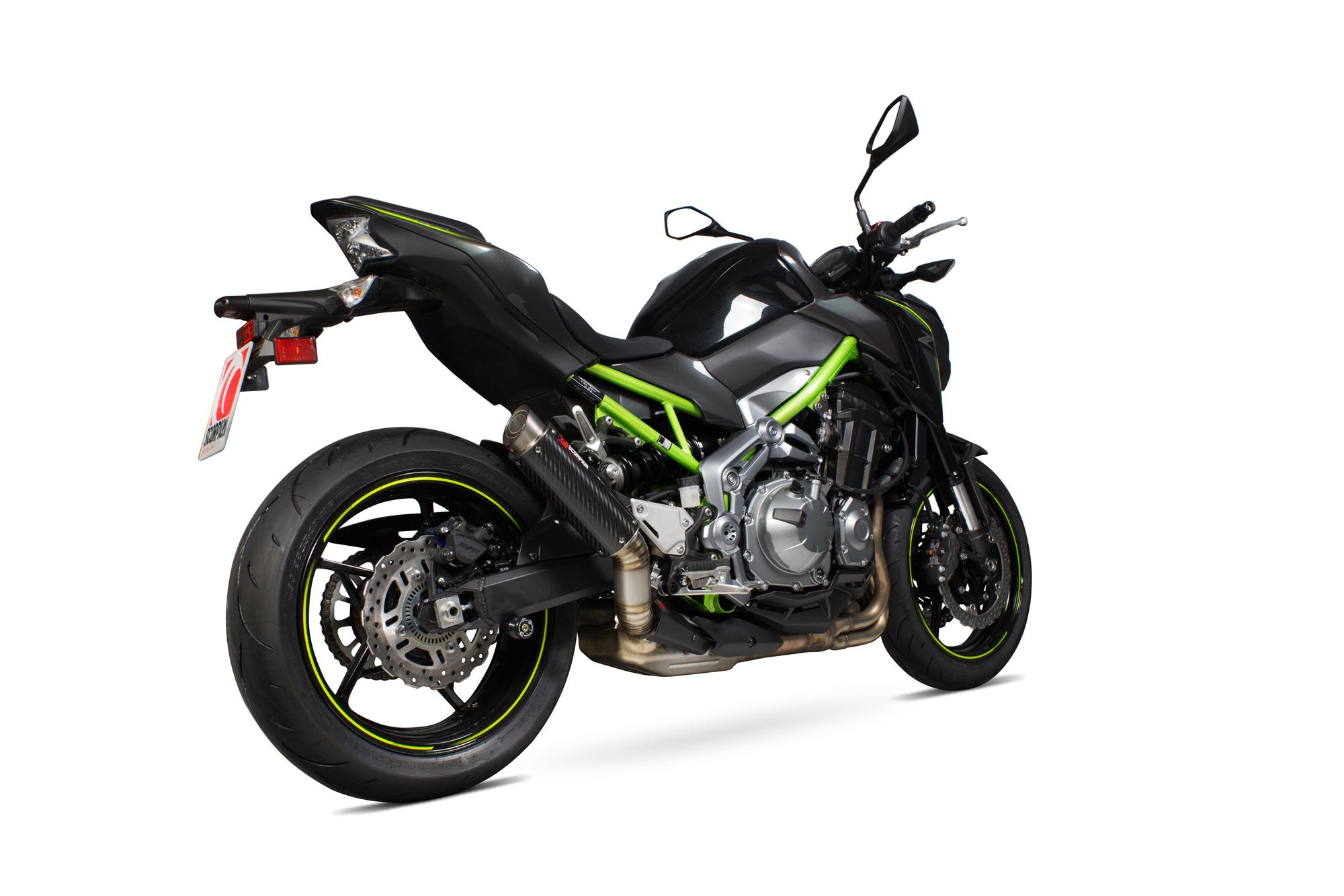 KA1013CEM - Scorpion RP-1 GP Carbon Round Exhaust - Kawasaki Z900 2017 - 2018