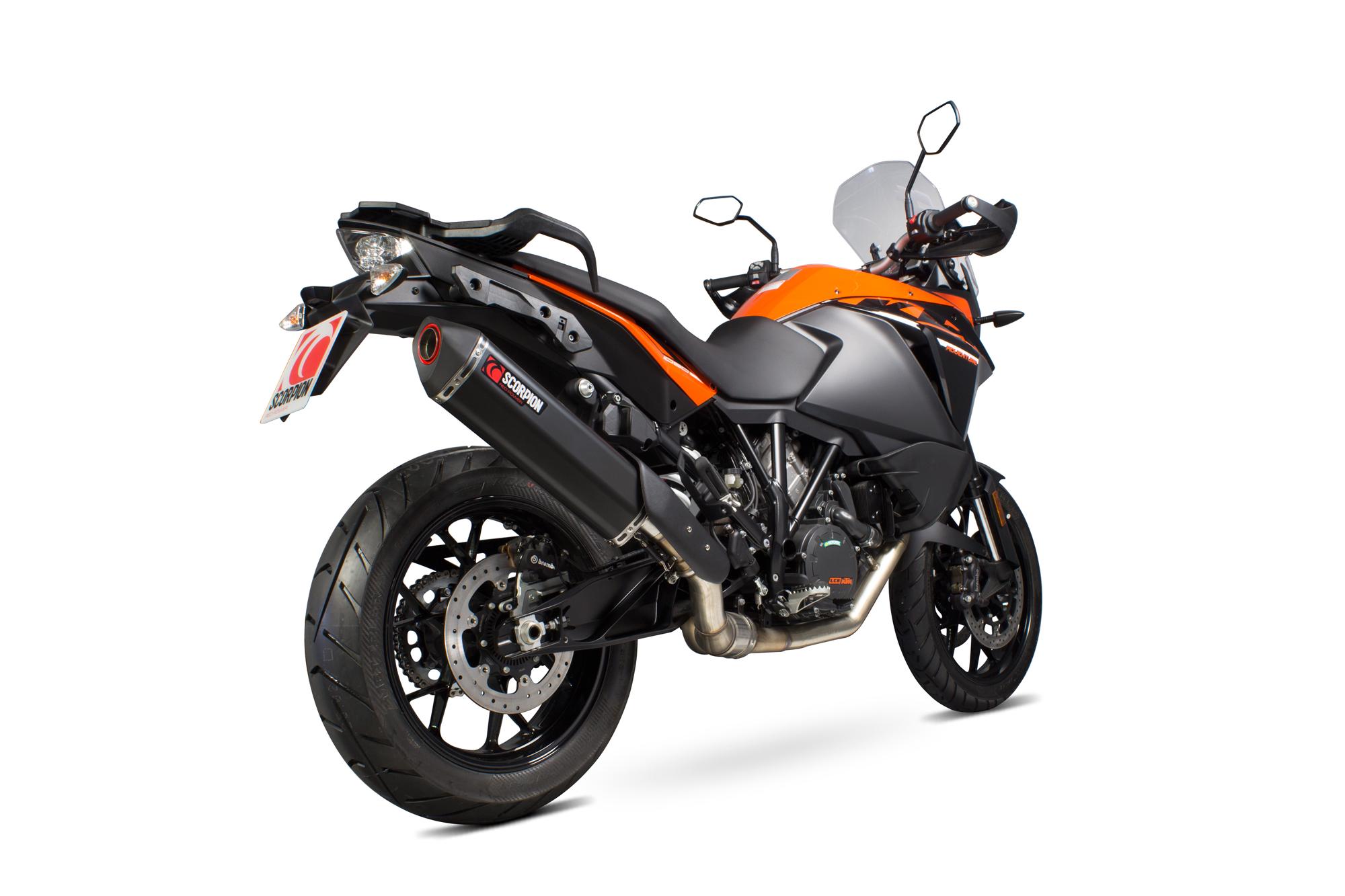 Scorpion Exhausts Black Rkt82bcer - Scorpion Serket Parallel Ceramic Exhaust - Ktm 1190 Adventure 2013 - 2016