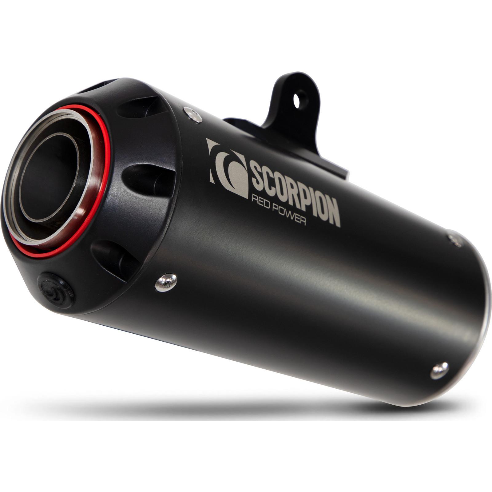 PKA144SYSBCER - Scorpion Red Power Full System Black Ceramic Exhaust - Kawasaki Z650 2020 - 2023