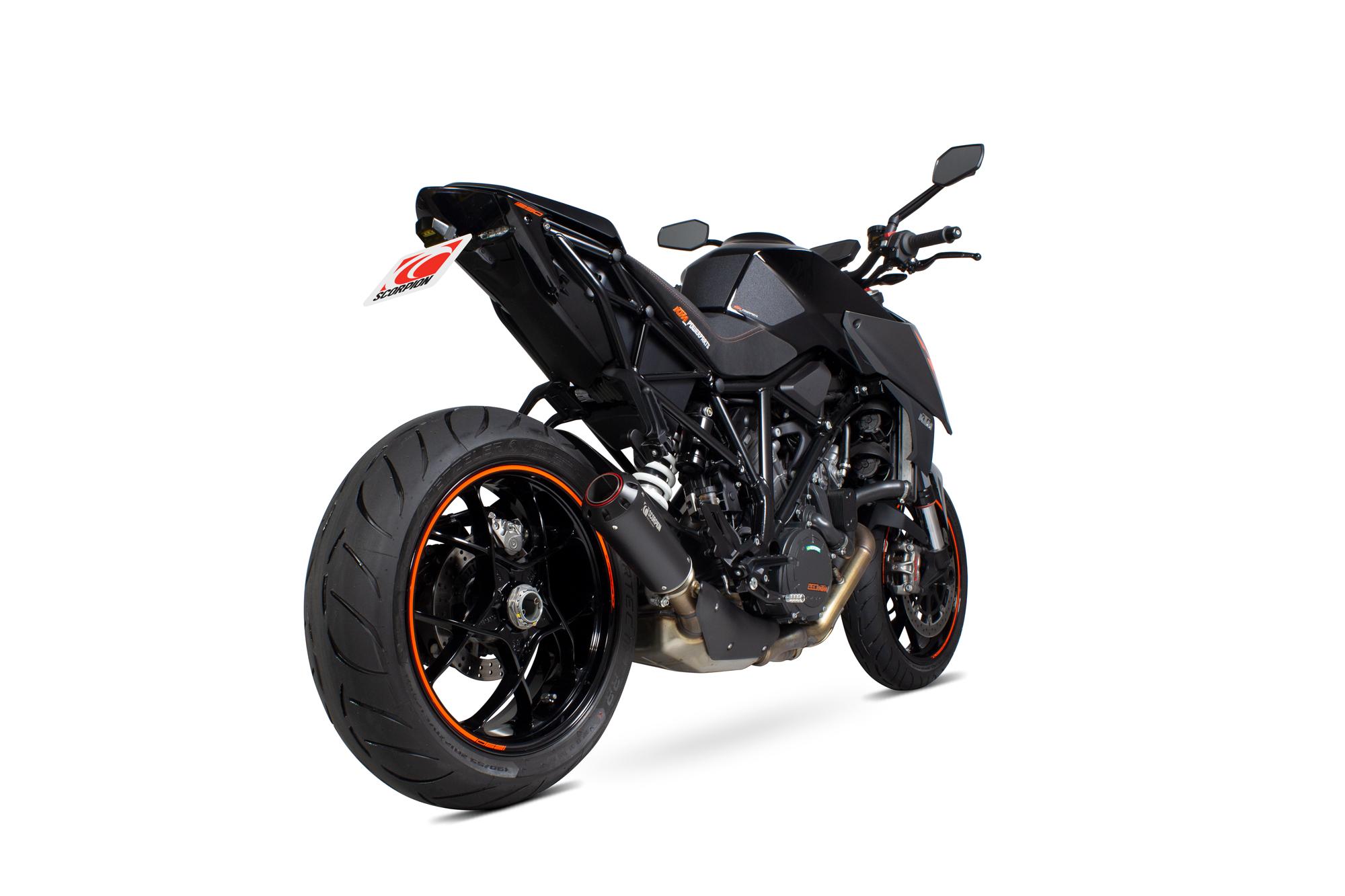 PKT90BCER - Scorpion Red Power Black Ceramic Exhaust - KTM 1290 Super Duke R 2014 - 2019 / GT 2014 - 2021