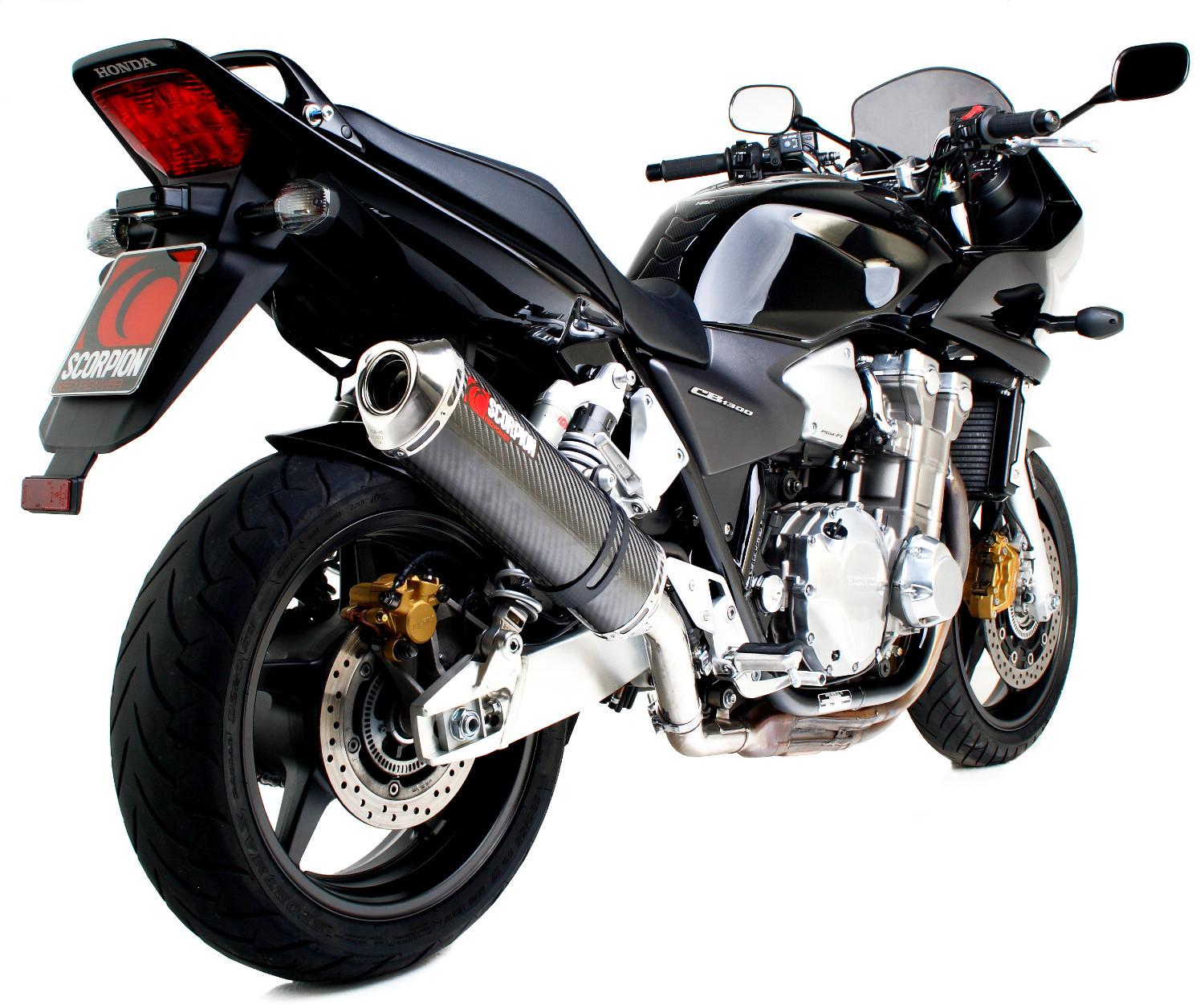 Scorpion Exhausts Red Eha81ceo - Scorpion Factory Carbon Oval Exhaust - Honda Cb 1300 2003 - 2014