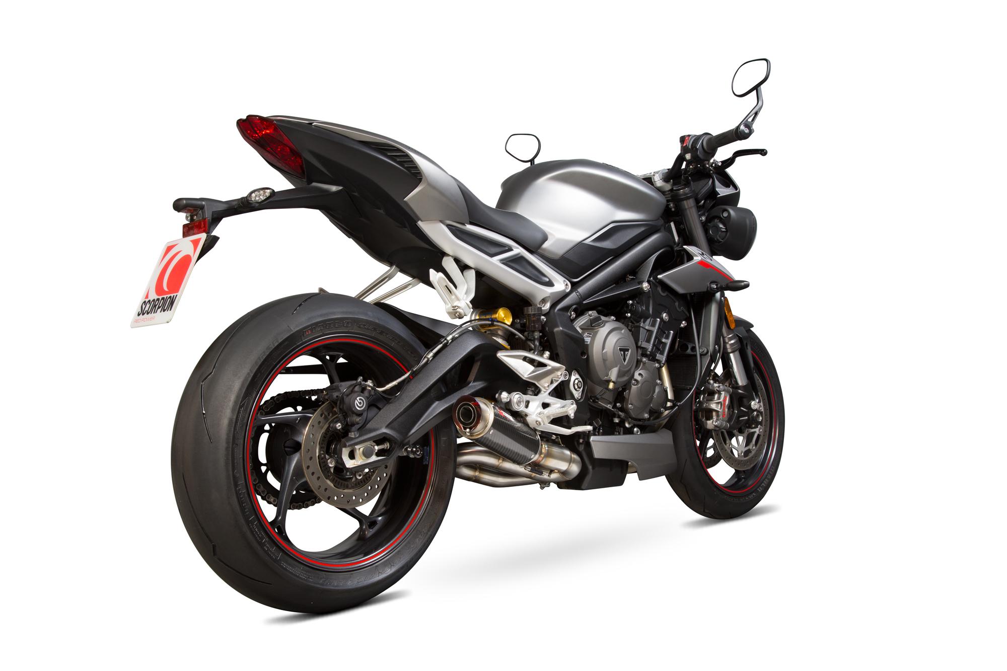 TR1001CEM - Scorpion RP-1 GP Carbon Fibre Exhaust - Triumph Street Triple 765 S/R/RS - 2017 - 2019