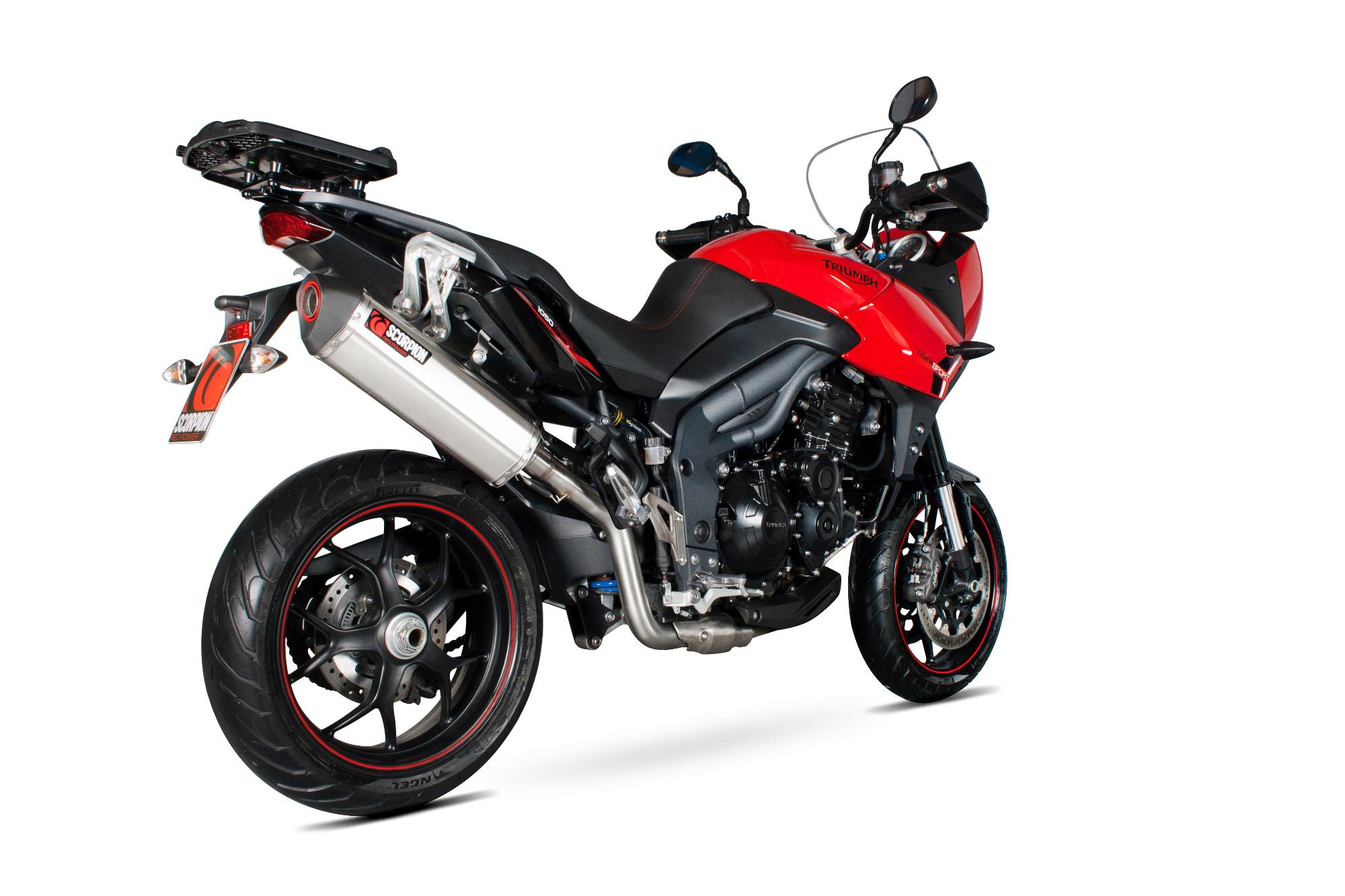 RTR78SEO - Scorpion Serket Stainless Oval Exhaust - Triumph Tiger 1050 2013 - 2017