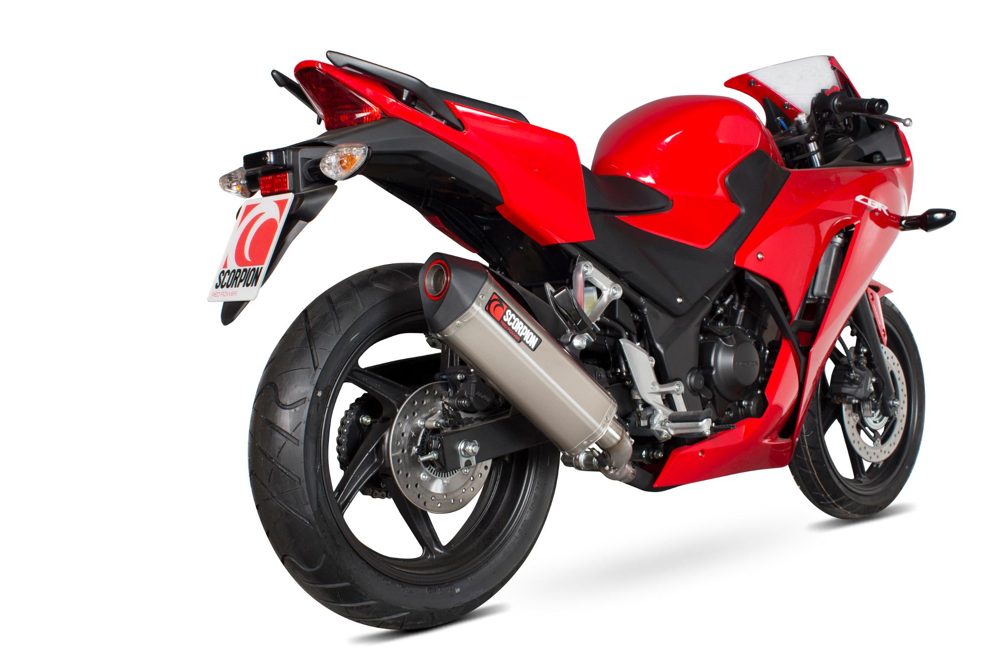Scorpion Exhausts Red Rha166seo - Scorpion Serket Parallel Stainless Oval Exhaust - Honda Cbr 300 R 2014 - 2018