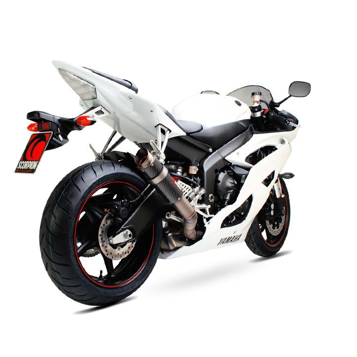YA1000CEM - Scorpion RP-1 GP Carbon Round Exhaust - Yamaha YZF 600 R6 2006 - 2017