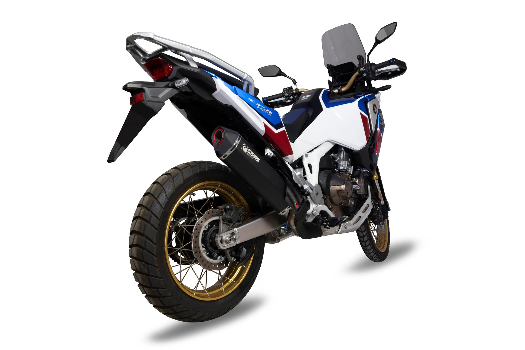 Scorpion Exhausts Black Rha194bcer - Scorpion Serket Parallel Ceramic Exhaust - Honda Crf 1100 Africa Twin 2019 - 2021