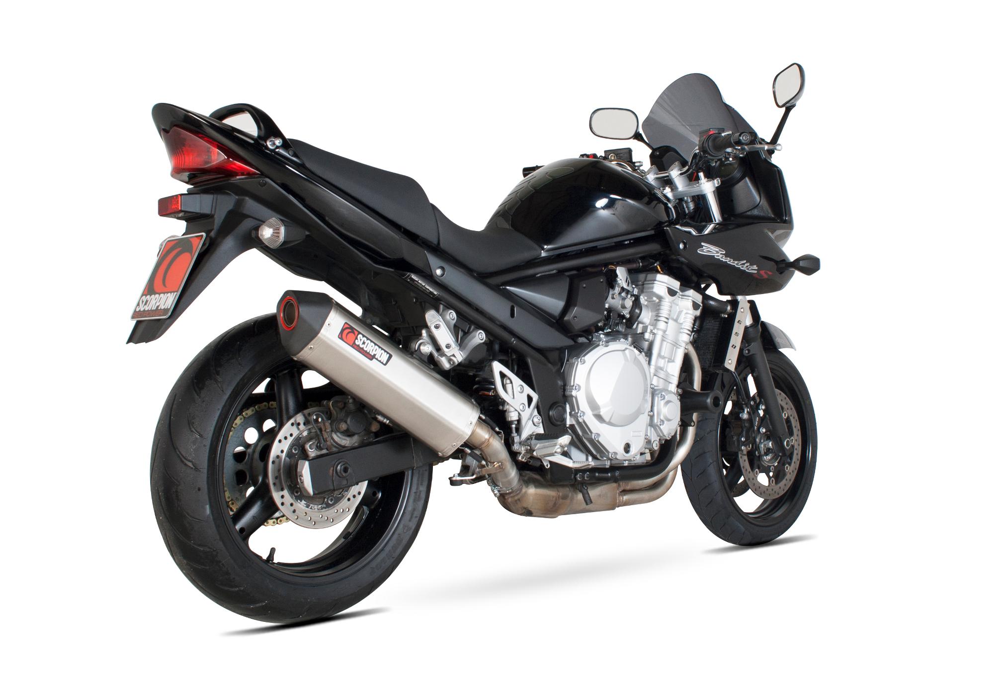 Scorpion Exhausts Red Rsi98seo - Scorpion Serket Stainless Oval Exhaust - Suzuki Gsf 650 Bandit 2007 - 2011